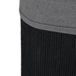 ESTIA ΚΑΛΑΘΙ ΑΠΛΥΤΩΝ BAMBOO ESSENTIALS 60LT ΠΤΥΣΣΟΜΕΝΟ ΟΡΘΟΓΩΝΙΟ ΜΑΥΡΟ ΝΕΑ ΠΛΕΞΗ - Image 3