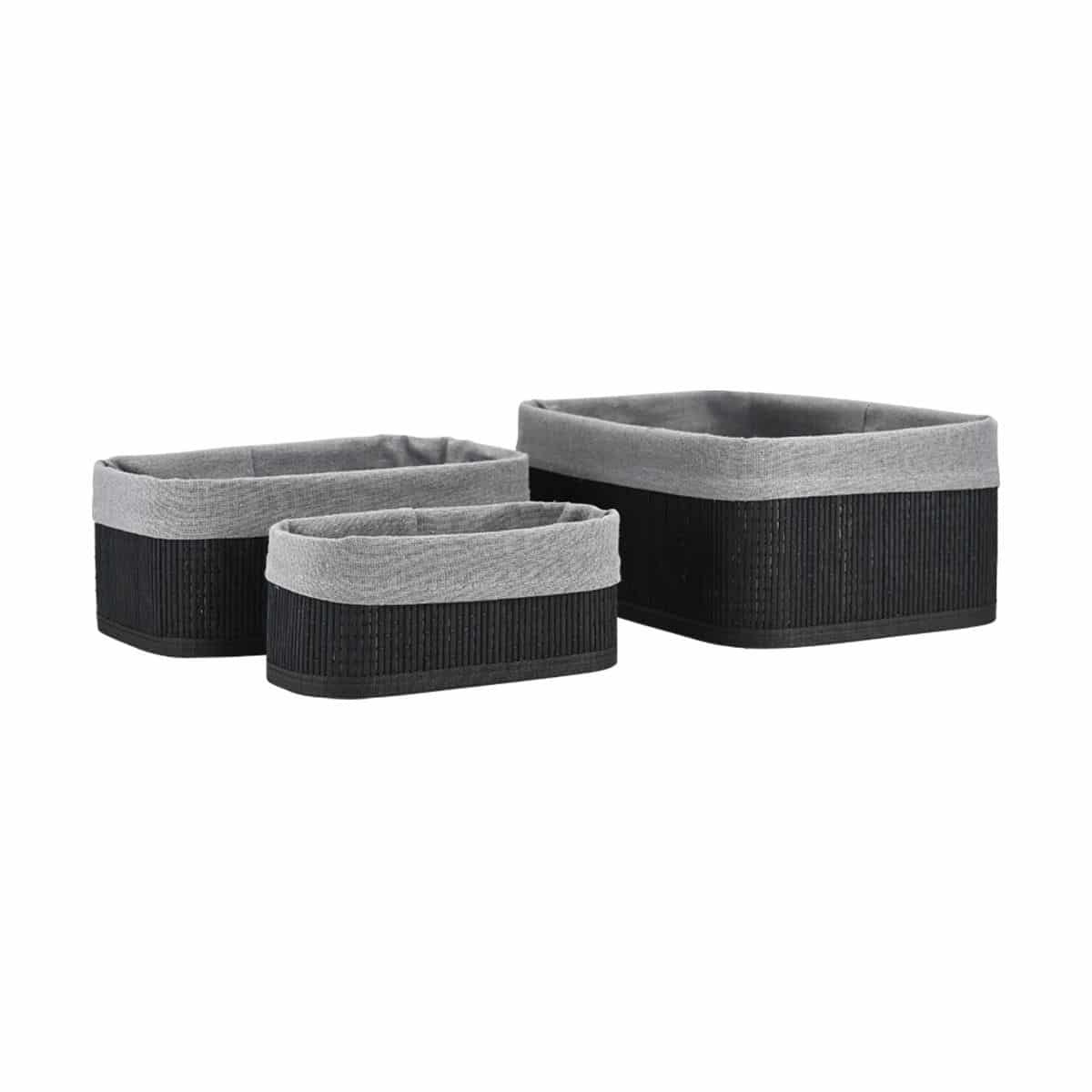 0015144_-bamboo-essentials-me-3- ESTIA ΚΑΛΑΘΙ ΟΡΓΑΝΩΣΗΣ BAMBOO ESSENTIALS ME ΕΠΕΝΔΥΣΗ ΣΕΤ 3ΤΕΜ. ΜΑΥΡΟ - Image 1