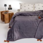 Κουβέρτα Flannel Berlin Γκρί Σκούρο Melinen