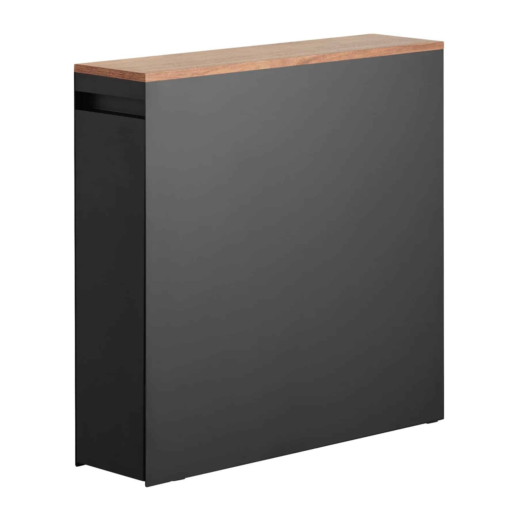 1427_TOWER_Sliding_Wood-Top_Storage_Rack_BK Yamazaki - Τρόλεϊ Μπάνιου Με Συρόμενο Συρτάρι BK - Image 1