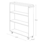 Yamazaki - Βιβλιοθήκη Τρόλεϊ 3 Επιπέδων Tower Slim WH - Image 12