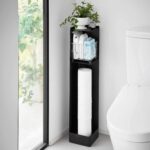 Yamazaki - Σταντ Για Χαρτί Υγείας Με Ροδάκια Slim Tower BK - Image 10