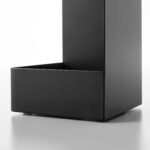 Yamazaki - Σταντ Για Χαρτί Υγείας Με Ροδάκια Slim Tower BK - Image 3