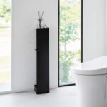 Yamazaki - Σταντ Για Χαρτί Υγείας Με Ροδάκια Slim Tower BK - Image 2