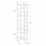 Yamazaki - Ραφιέρα Οργάνωσης Μπουκαλιών 8 Επιπέδων Tower BK - Image 11