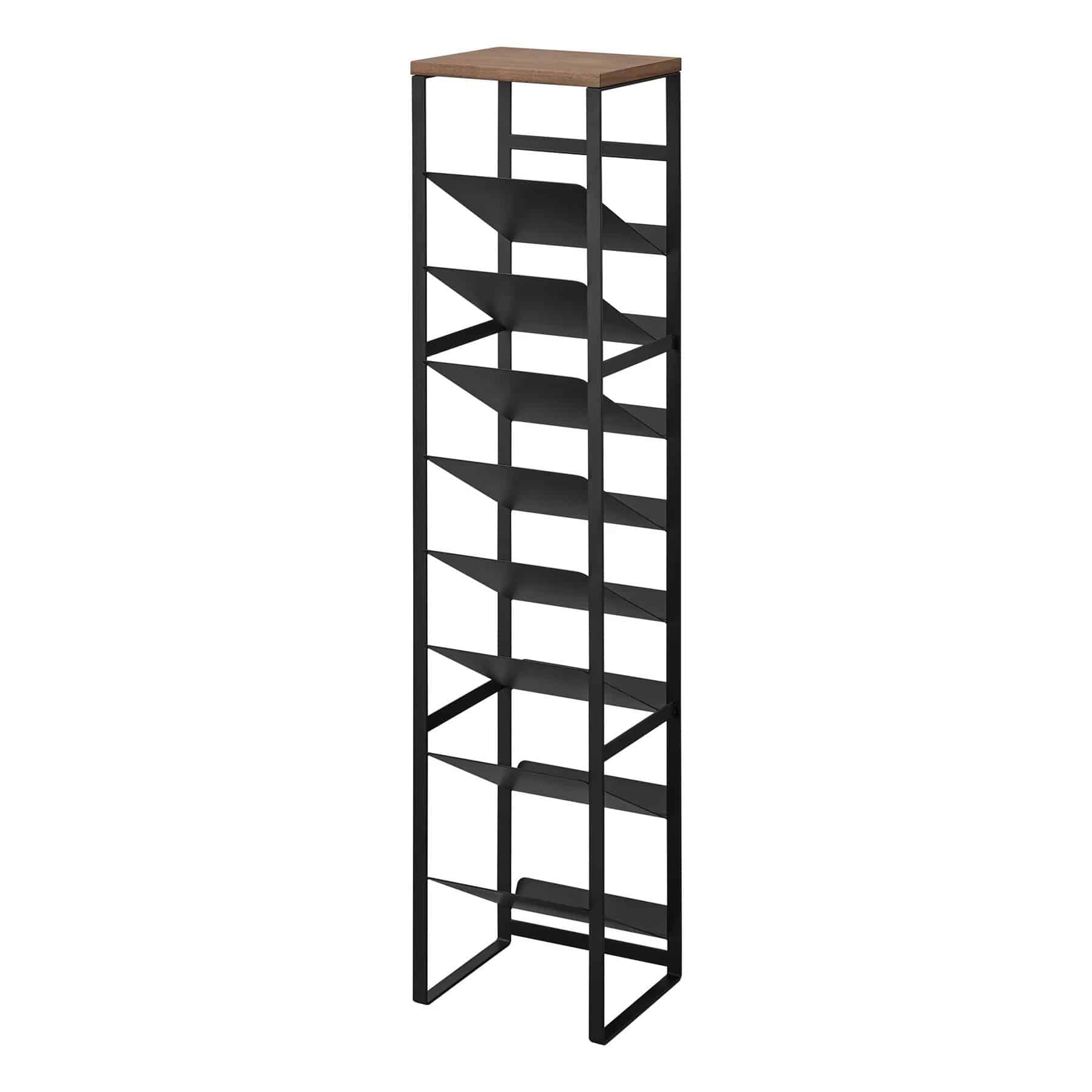 1492_TOWER_8-Tiered_Wood-Top_Bottle_Rack_BK Yamazaki - Ραφιέρα Οργάνωσης Μπουκαλιών 8 Επιπέδων Tower BK - Image 1