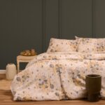 Σετ Σεντόνια Φανελένια Peonia Γκρί Melinen