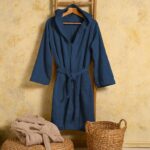 Μπουρνούζι με κουκούλα Bloom Navy Blue Melinen