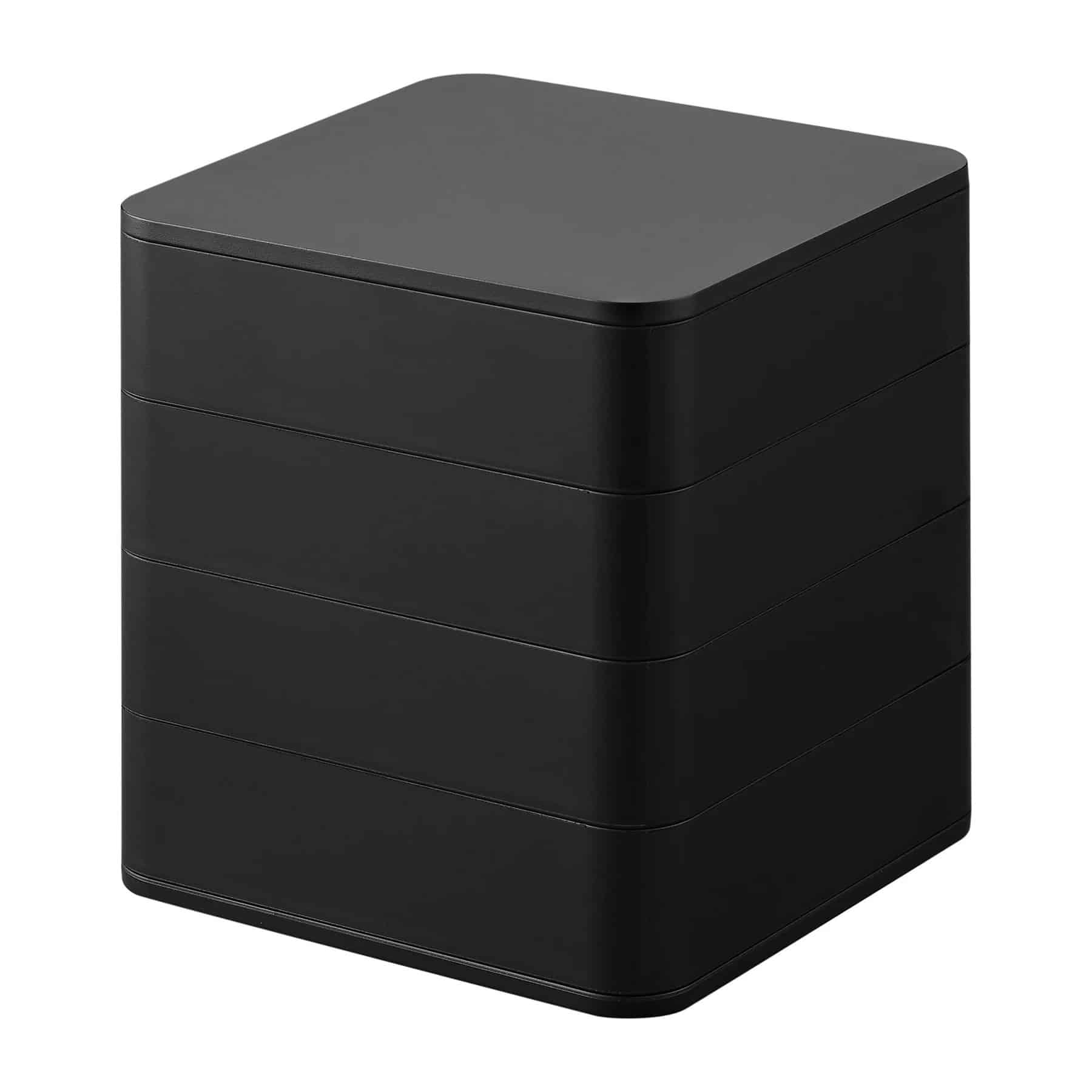 1754_TOWER_4-Tiered_Accessory_Box_Square_BK Yamazaki - Κουτί Αποθήκευσης Κοσμημάτων 4 Βαθμίδων Square Tower BK - Image 1
