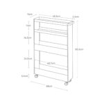 Yamazaki - Τρόλεϊ Κουζίνας/Μπάνιου 4 Επιπέδων Tower Slim BK - Image 11