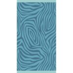 Πετσέτα Θαλάσσης Βαμβακερή Zebra Μπλέ 86x160εκ. Melinen