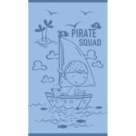 Παιδική Πετσέτα Θαλάσσης Pirate Squad Μπλέ 70x120 Melinen