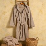 Μπουρνούζι με κουκούλα Bloom Μπέζ Melinen