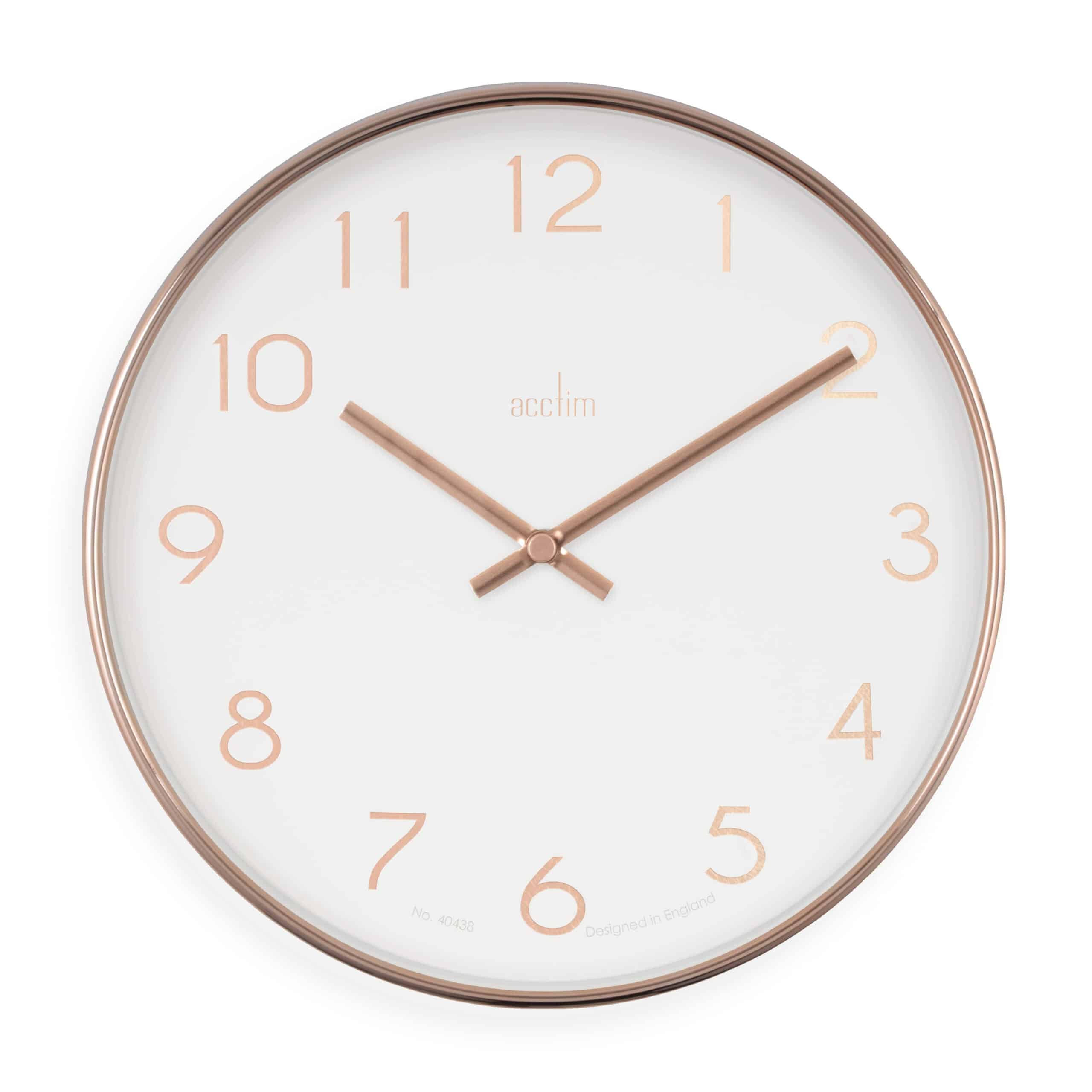 Clocks Acctim - Ρολόι Τοίχου 25cm Elma Copper/White - Image 1