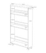 Yamazaki - Τρόλεϊ Κουζίνας/Μπάνιου 3 Επιπέδων Tower Slim BK - Image 7