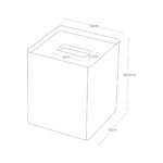 Yamazaki - Επιτραπέζια Θήκη Για Χαρτομάντηλα Rin Square BR - Image 7