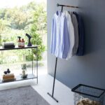 Yamazaki - Κρεμάστρα Ρούχων Με Βάση Σιδερώματος Tower Slim BK - Image 2