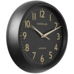 Lascelles - Ρολόι Τοίχου Retro Matt Black/Gold Numbers 30cm - Image 2