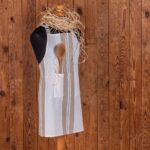 Ποδιά Κουζίνας Pepper Stripe Mocca 75x60 Melinen