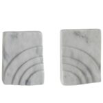 Andrea House - White Marble Bookends