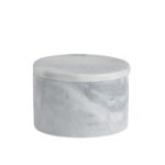 Andrea House - Μαρμάρινο Κουτί Με Καπάκι Round White Ø10cm