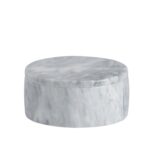 Andrea House - Μαρμάρινο Κουτί Με Καπάκι Round White Ø12,5cm