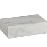 Andrea House - Μαρμάρινο Κουτί Με Καπάκι White 20x12cm