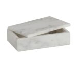 Andrea House - Μαρμάρινο Κουτί Με Καπάκι White 20x12cm - Image 2