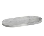 Andrea House - Μαρμάρινος Οβάλ Δίσκος White 30x15cm