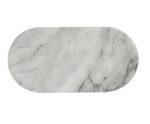 Andrea House - Μαρμάρινος Οβάλ Δίσκος White 30x15cm - Image 2