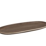 Andrea House - Ξύλινος Οβάλ Δίσκος Walnut 31x15cm