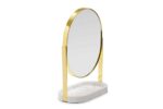 Andrea House - Επιτραπέζιος Καθρέφτης Gold Mettal Marble Effect - Image 2