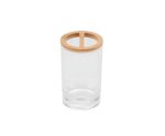 Andrea House - Θήκη Για Οδοντόβουρτσες Bamboo/Clear - Image 2