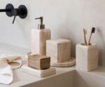 Andrea House - Μαρμάρινο Ποτηράκι Για Οδοντόβουρτσες Travertine Marble - Image 3