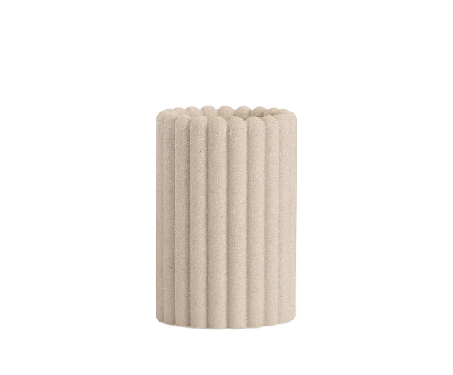 BA24513-01.CA638A2FA1FA Andrea House - Ποτηράκι Για Οδοντόβουρτσες Stripes Beige - Image 1
