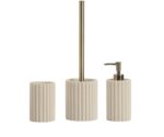 Andrea House - Ποτηράκι Για Οδοντόβουρτσες Stripes Beige - Image 2