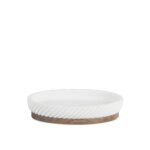 Andrea House - Βάση Για Σαπούνι Polyresin Stripes Acacia Wood