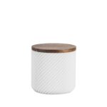 Andrea House - Κουτί Μπάνιου Polyresin Stripes Acacia Wood