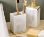Andrea House - Ποτηράκι Για Οδοντόβουρτσες Modern White Marble Effect - Image 3