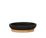 Andrea House - Βάση Για Σαπούνι Wood/Black Resin
