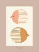Vissevasse - Αφίσα 30x40cm Bird And Fish