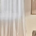 Calma House - Έτοιμη Κουρτίνα Plumeti White 140x280cm