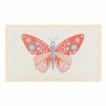 Artsy Mats - Χαλάκι Εισόδου Orange Flower Butterfly 70x40cm