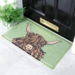 Artsy Mats - Χαλάκι Εισόδου Green Highland Cow 70x40cm - Image 3