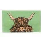 Artsy Mats - Χαλάκι Εισόδου Green Highland Cow 70x40cm