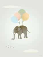 Vissevasse - Αφίσα 30x40cm Flying Elephant