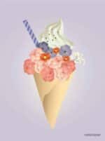 Vissevasse - Δίπτυχη Ευχετήρια Κάρτα Ice Cream Flower - Image 2