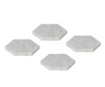 Andrea House - Σετ 4 Μαρμάρινα Σουβέρ Hexagon Ø10cm