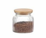 Andrea House - Γυάλινο Δοχείο Με Καπάκι Bamboo 600ml