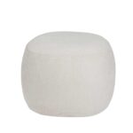 Andrea House - Πουφ Audry White D50cm